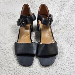 Vionic Chardonnay heeled Sandal Black Leather size 8